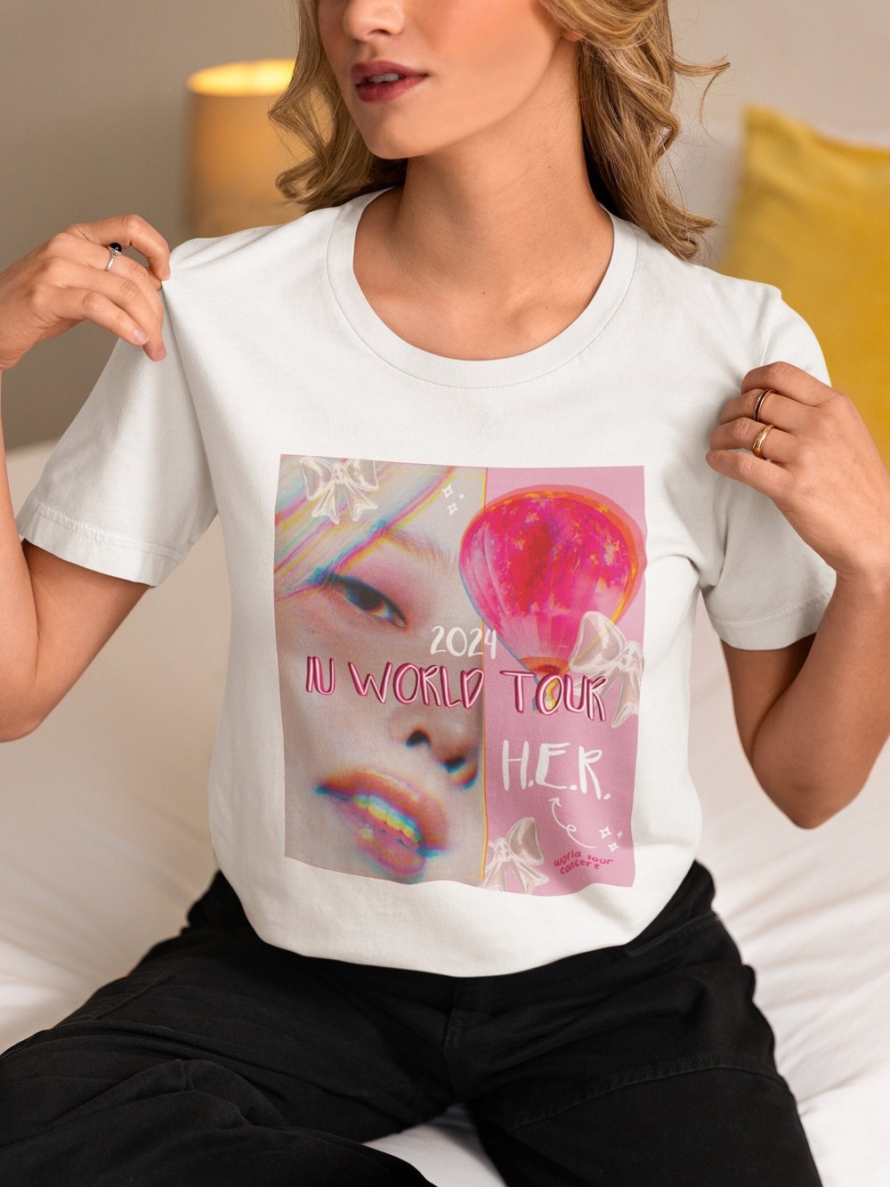 IU Tshirt IU Concert Tee IU World Tour Shirt Iu Kpop Merch